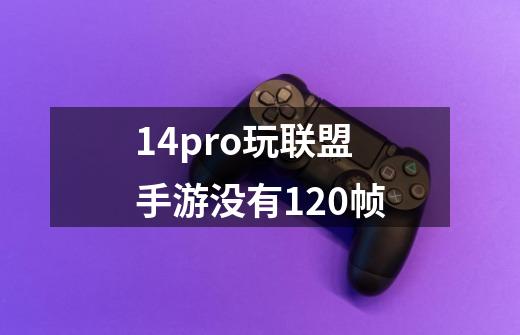14pro玩联盟手游没有120帧-第1张-游戏信息-龙启网