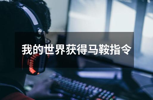 我的世界获得马鞍指令-第1张-游戏信息-龙启网