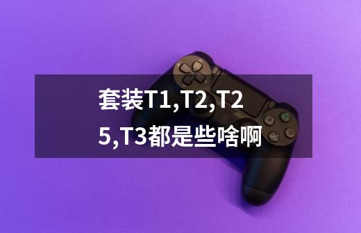 套装T1,T2,T2.5,T3都是些啥啊-第1张-游戏信息-龙启网