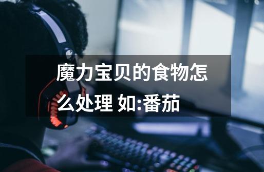 魔力宝贝的食物怎么处理 如:番茄-第1张-游戏信息-龙启网