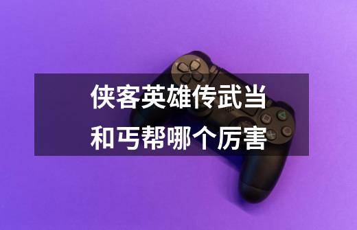 侠客英雄传武当和丐帮哪个厉害-第1张-游戏信息-龙启网