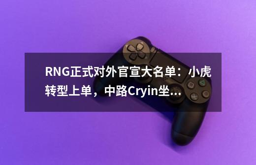 RNG正式对外官宣大名单:小虎转型上单,中路Cryin坐镇-第1张-游戏信息-龙启网