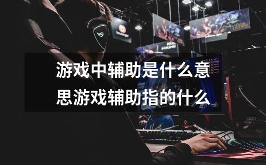 游戏中辅助是什么意思游戏辅助指的什么-第1张-游戏信息-龙启网