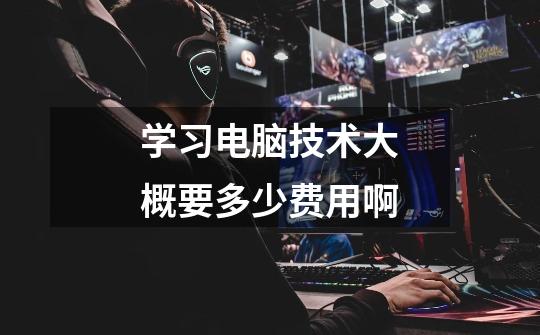 学习电脑技术大概要多少费用啊-第1张-游戏信息-龙启网