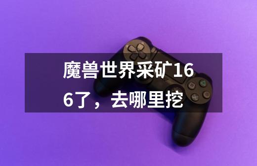 魔兽世界采矿166了,去哪里挖-第1张-游戏信息-龙启网