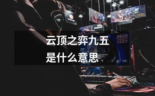 云顶之弈九五是什么意思-第1张-游戏信息-龙启网
