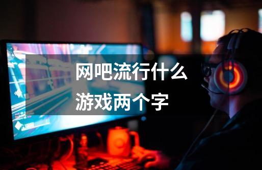 网吧流行什么游戏两个字-第1张-游戏信息-龙启网