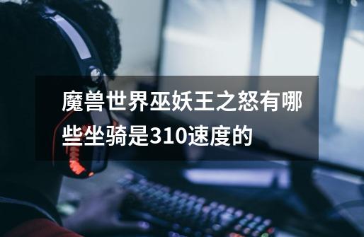 魔兽世界巫妖王之怒有哪些坐骑是310速度的-第1张-游戏信息-龙启网