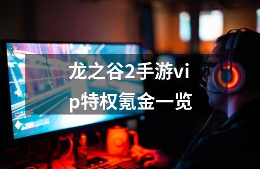 龙之谷2手游vip特权氪金一览-第1张-游戏信息-龙启网