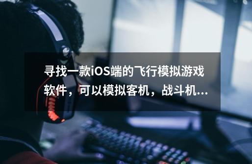 寻找一款iOS端的飞行模拟游戏软件,可以模拟客机,战斗机,直升机,轰炸机,甚至导弹。-第1张-游戏信息-龙启网
