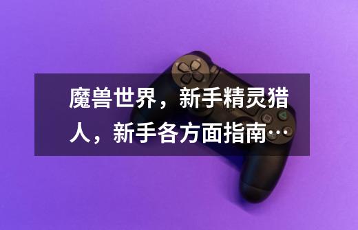 魔兽世界，新手精灵猎人，新手各方面指南…-第1张-游戏信息-龙启网