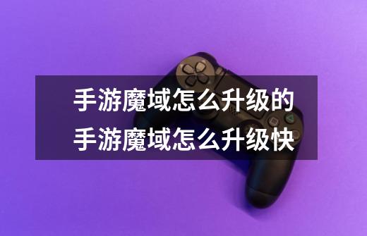 手游魔域怎么升级的手游魔域怎么升级快-第1张-游戏信息-龙启网