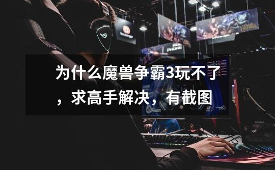 为什么魔兽争霸3玩不了，求高手解决，有截图-第1张-游戏信息-龙启网