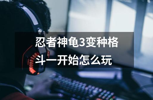 忍者神龟3变种格斗一开始怎么玩-第1张-游戏信息-龙启网