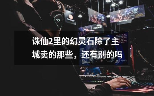 诛仙2里的幻灵石除了主城卖的那些,还有别的吗-第1张-游戏信息-龙启网