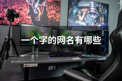 一个字的网名有哪些-第1张-游戏信息-龙启网