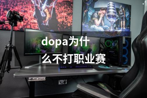 dopa为什么不打职业赛-第1张-游戏信息-龙启网