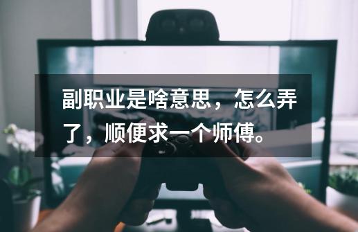 副职业是啥意思,怎么弄了,顺便求一个师傅。-第1张-游戏信息-龙启网