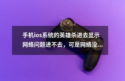 手机ios系统的英雄杀进去显示网络问题进不去，可是网络没有问题怎么回-第1张-游戏信息-龙启网