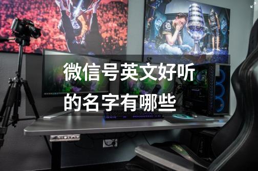 微信号英文好听的名字有哪些-第1张-游戏信息-龙启网