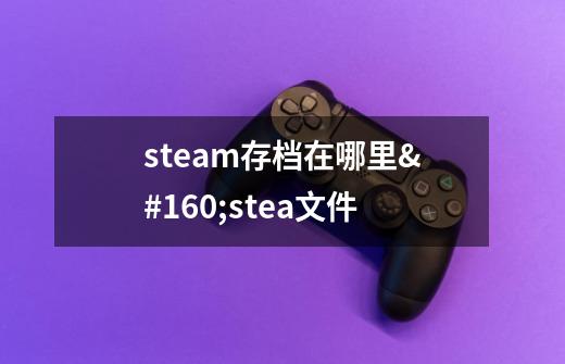 steam存档在哪里 stea文件-第1张-游戏信息-龙启网