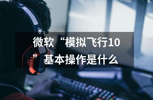 微软“模拟飞行10”基本操作是什么-第1张-游戏信息-龙启网