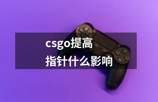 csgo提高指针什么影响-第1张-游戏信息-龙启网
