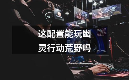 这配置能玩幽灵行动荒野吗-第1张-游戏信息-龙启网