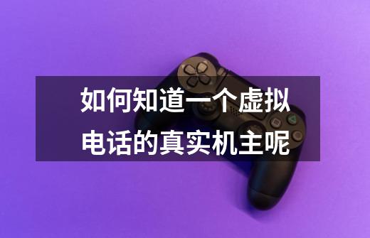 如何知道一个虚拟电话的真实机主呢-第1张-游戏信息-龙启网
