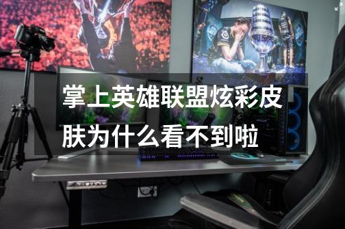 掌上英雄联盟炫彩皮肤为什么看不到啦-第1张-游戏信息-龙启网