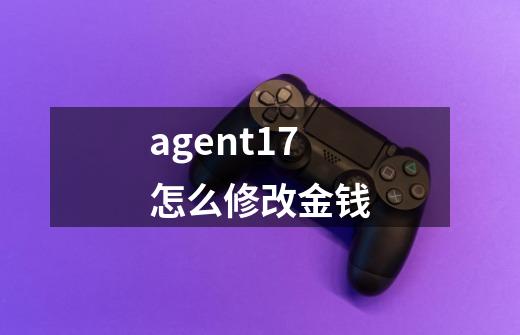 agent17怎么修改金钱-第1张-游戏信息-龙启网
