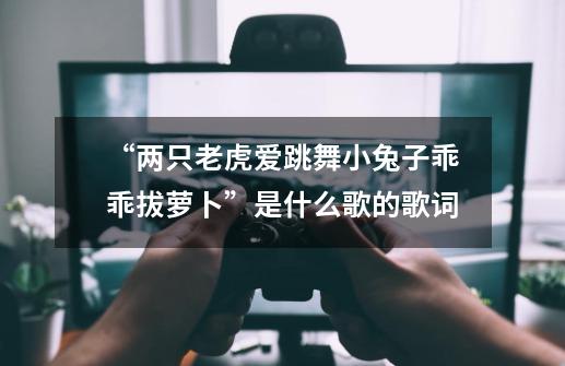 “两只老虎爱跳舞小兔子乖乖拔萝卜”是什么歌的歌词-第1张-游戏信息-龙启网