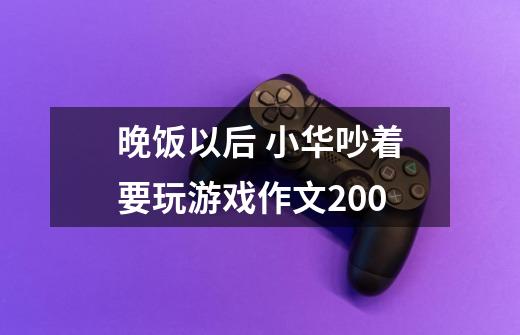 晚饭以后 小华吵着要玩游戏作文200-第1张-游戏信息-龙启网