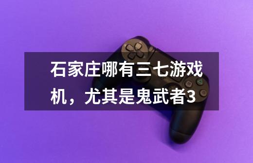 石家庄哪有三七游戏机，尤其是鬼武者3-第1张-游戏信息-龙启网