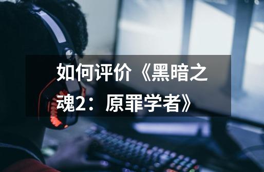 如何评价《黑暗之魂2:原罪学者》-第1张-游戏信息-龙启网