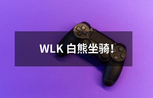 WLK 白熊坐骑！-第1张-游戏信息-龙启网