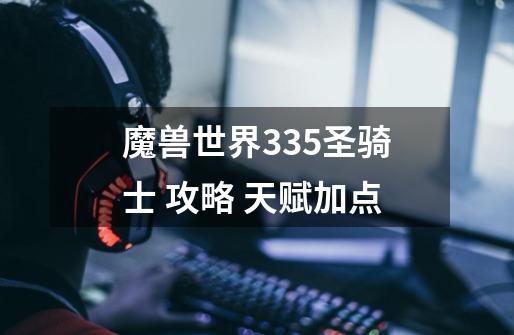 魔兽世界3.3.5圣骑士 攻略 天赋加点-第1张-游戏信息-龙启网