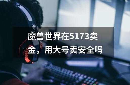 魔兽世界在5173卖金，用大号卖安全吗-第1张-游戏信息-龙启网