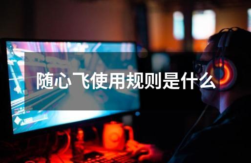 随心飞使用规则是什么-第1张-游戏信息-龙启网