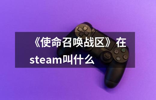 《使命召唤战区》在steam叫什么-第1张-游戏信息-龙启网