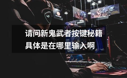 请问新鬼武者按键秘籍具体是在哪里输入啊-第1张-游戏信息-龙启网