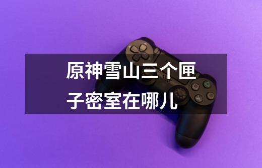 原神雪山三个匣子密室在哪儿-第1张-游戏信息-龙启网