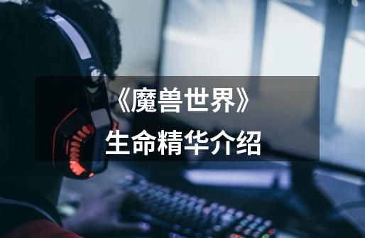 《魔兽世界》生命精华介绍-第1张-游戏信息-龙启网