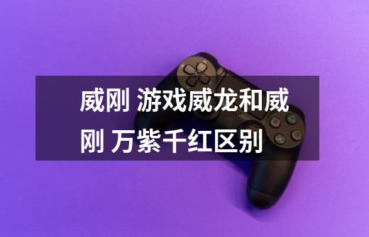 威刚 游戏威龙和威刚 万紫千红区别-第1张-游戏信息-龙启网
