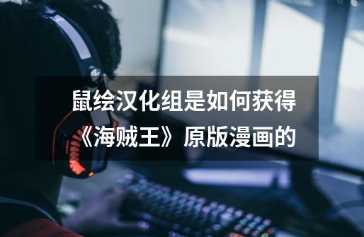 鼠绘汉化组是如何获得《海贼王》原版漫画的-第1张-游戏信息-龙启网
