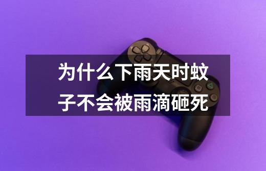为什么下雨天时蚊子不会被雨滴砸死-第1张-游戏信息-龙启网
