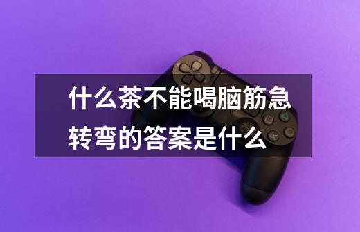 什么茶不能喝脑筋急转弯的答案是什么-第1张-游戏信息-龙启网