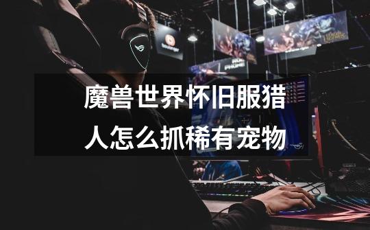 魔兽世界怀旧服猎人怎么抓稀有宠物-第1张-游戏信息-龙启网