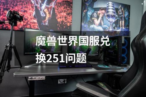 魔兽世界国服兑换251问题-第1张-游戏信息-龙启网