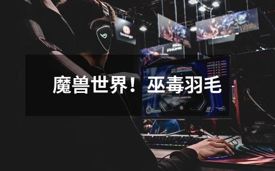 魔兽世界!巫毒羽毛-第1张-游戏信息-龙启网